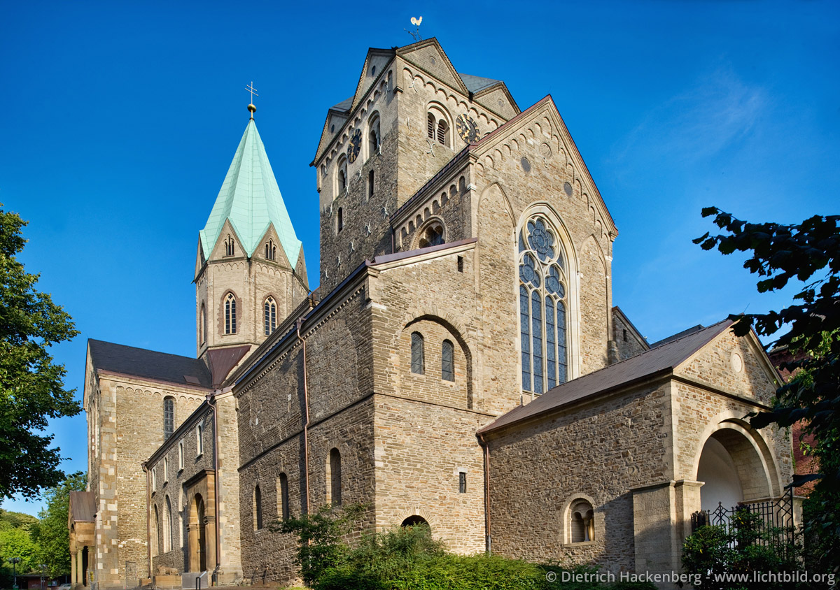 Ehemalige Benedektiner-Abtei - Essen-Werden St. Ludgerus, ein Kloster bis 1802, Abtei Essen-Werden. Foto © Dietrich Hackenberg