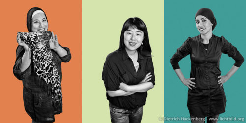 Frauenportraits für Plakat zum Thema Migrantinnen - Foto © Dietrich Hackenberg