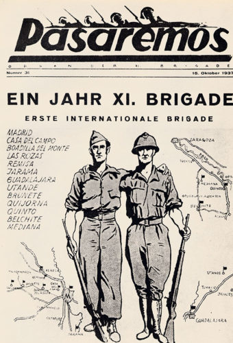 Zeitschrift „Pasaremos“ der Internationalen Brigaden von 1937 in deutscher Sprache