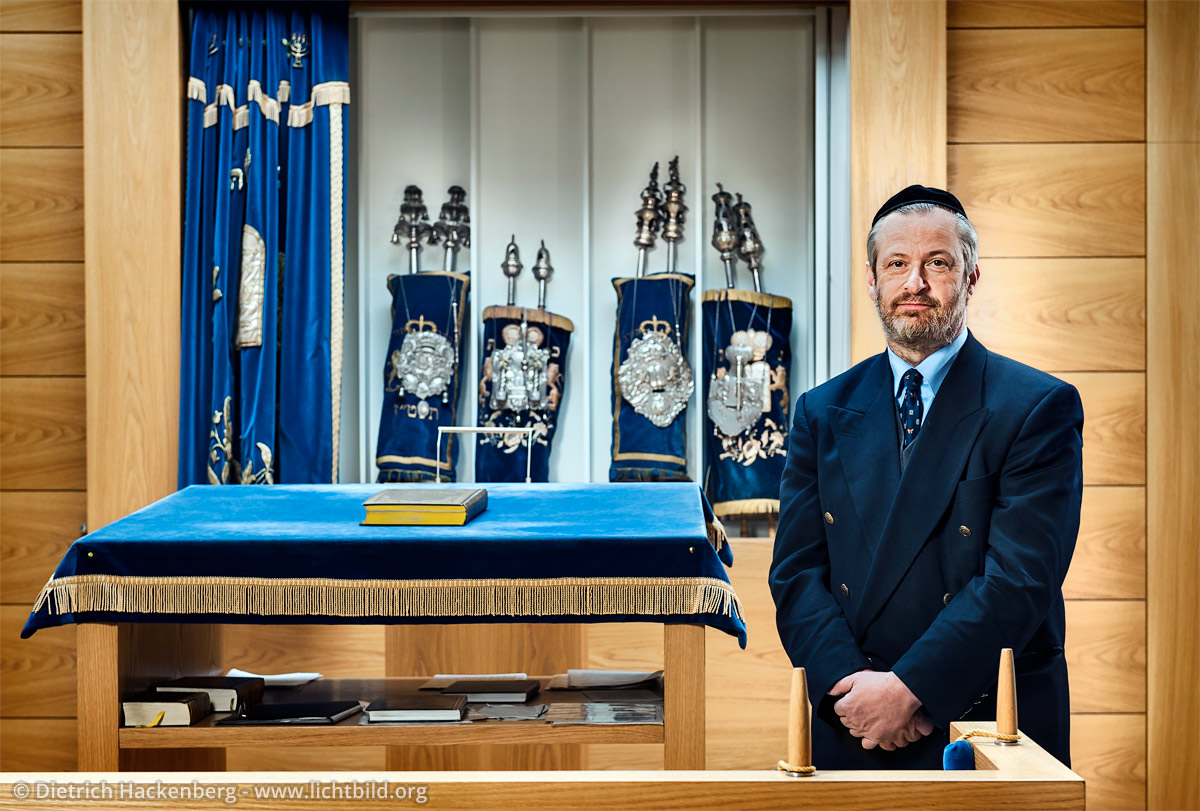 Rabbi Chaim Kornblum - Jüdische Gemeinde Gelsenkirchen Portrait für eine Buchveröffentlichung - Foto © Dietrich Hackenberg