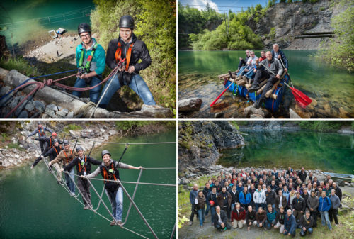 Teamevent Mutproben und Vertrauen üben - Sauerland Mitarbeiterveranstaltung der Wilo SE - Foto © Dietrich Hackenberg