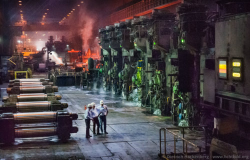 Kundengespräch vor Ort - Thyssen-Krupp Walzwerk in Bochum - Foto © Dietrich Hackenberg