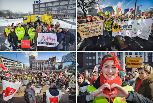 ver.di Warnstreik des öffentlichen Dienstes - Dortmund - Streikdokumentation für Internet und Pressearbeit - Foto © Dietrich Hackenberg