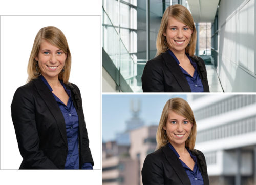 Businessportrait Bildmontagen Freigestelltes Portrait mir verschiedenen Hintergründen Fot © Dietrich Hackenberg