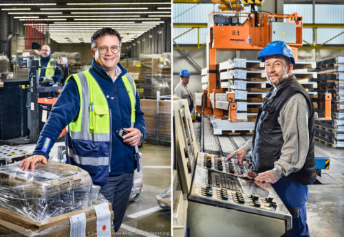 Portraits für ver.di Plakatkampagne — Mitarbeiter im Ikea Zentrallager Dortmund und im thyssenkrupp Schulte Edelstahllager in Dortmund