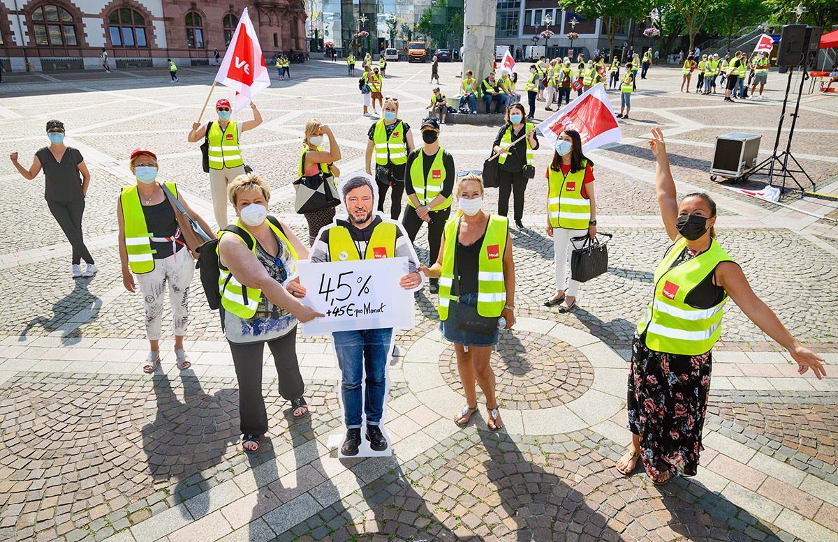 ver.di Handel NRW, Streikveranstaltung Friedensplatz Dortmund am 6.06.2021