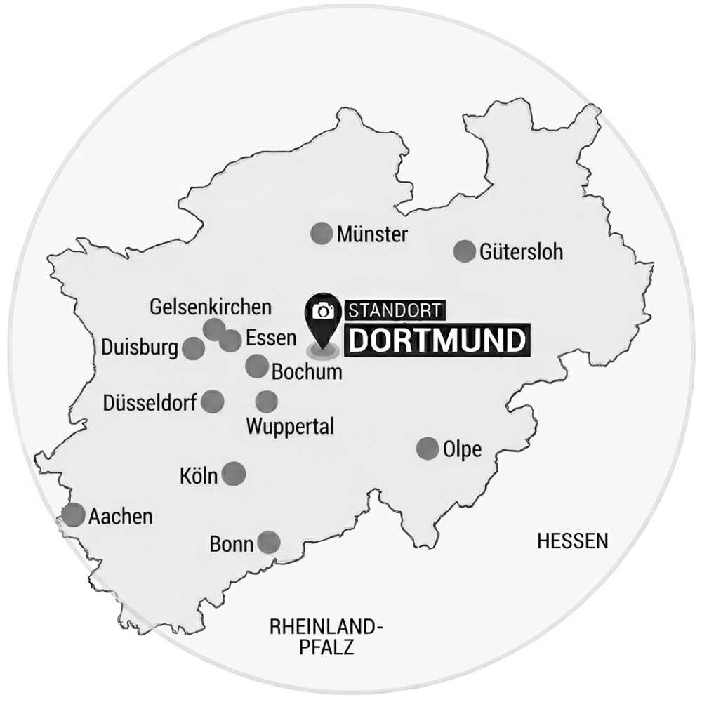Arbeitsbereich des Fotografen Dietrich Hackenberg aus Dortmund. Nordrhein-Westfalen mit den Städten Köln, Düsseldorf Duisburg, Essen, Münster, Gütersloh, Aachen, Olpe