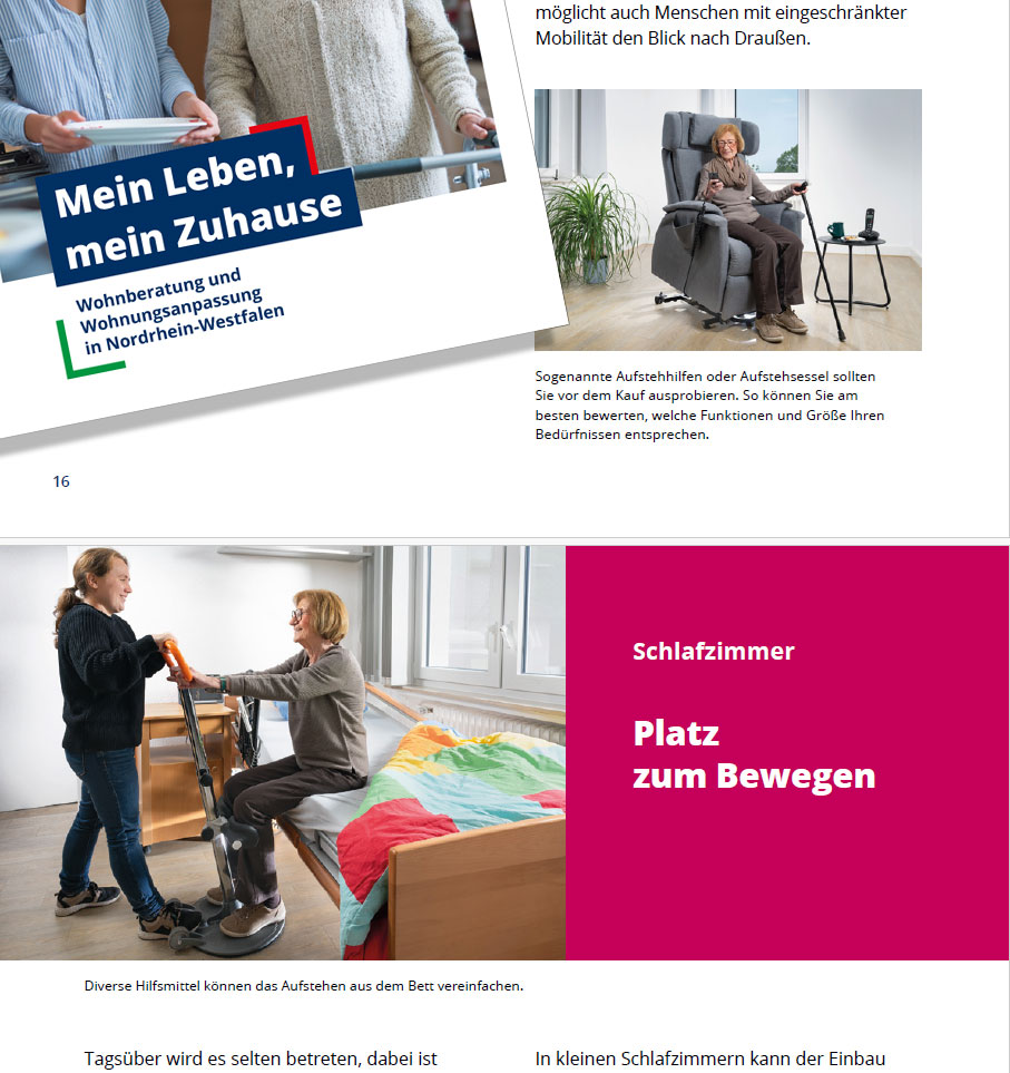 Ausriss Broschüre "Mein Leben, Mein zuhause"