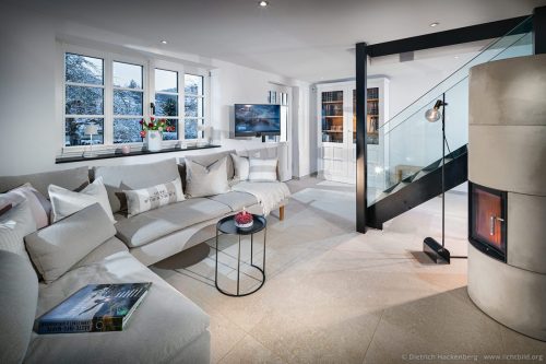 Sofaecke, Eingangsbereich - Ferienhaus Fachwerkhaus Eiben, Benolpe