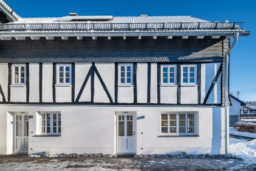 Fassade - Ferienhaus Fachwerkhaus Eiben, Benolpe