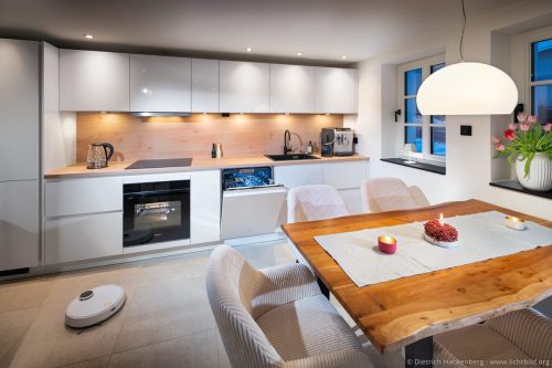 Küchenzeile - Ferienhaus Fachwerkhaus Eiben, Benolpe