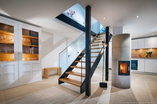 Treppenaufgang - Ferienhaus Fachwerkhaus Eiben, Benolpe