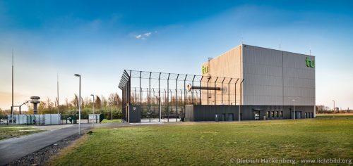 HGÜ-Testzentrum Dortmund - Totale Aussen. Foto Dietrich Hackenberg