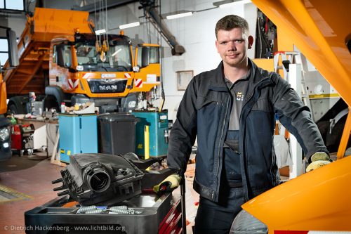 Ausbildung in Teilzeit bei den Städtischen Betriebe Minden als Kfz-Mechatroniker mit der Fachrichtung Nutzfahrzeuge