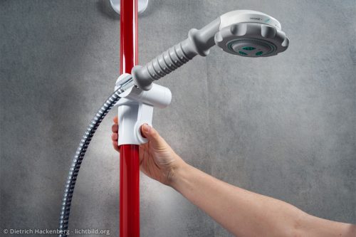 Duschkopf mit Ein-Hand-Bedienung - Wohnberatung NRW